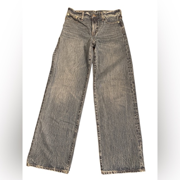 J Crew Women’s Lower-rise wide-leg jean in 1984 rigid denim medium blue Size 24 - Picture 3 of 9